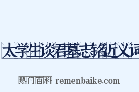 太学生谈君墓志铭近义词是什么意思的图片